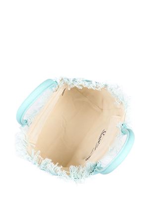 Borsa in canvas di cotone verde acqua SAINT BARTH KIDS | COL000100432L